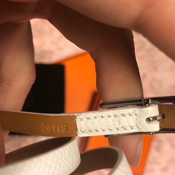 Hermès Rust Triple Wrap Behapi Bracelet/white - Picture 6 of 6